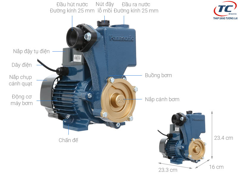 Máy bơm đẩy cao Panasonic GP-250JXK-SV5/ GP-250JXK-NV5