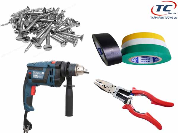 dụng cụ cần thiết khi lắp aptomat cho bình nóng lạnh