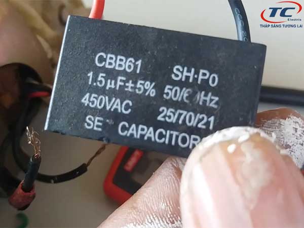 Cách nhận biết tụ điện trong quạt hỏng